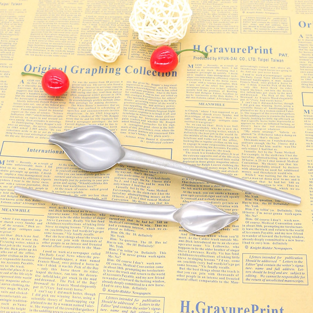 

4 pcs Pen Decoration Spoon Stainless Steel Sauce Spoons Dessert Tool Baking Gadgets Kitchen Gifts