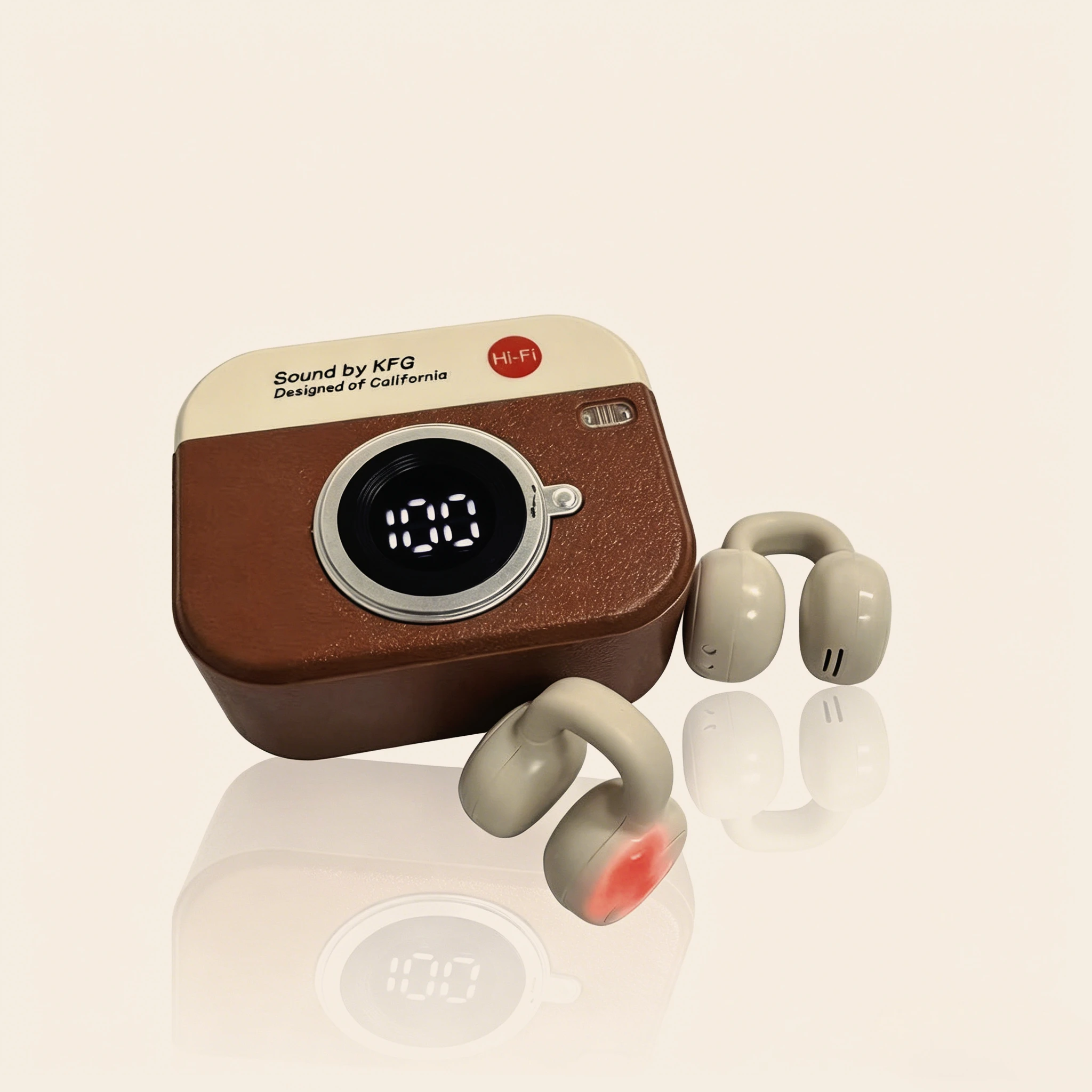 Wireless Ear Clip Bluetooth 5.4 Cartoon Headphones OWS Ear clip type Display Stereo Sound Earphones for all smartphone Q87 — product photo 1 of 1