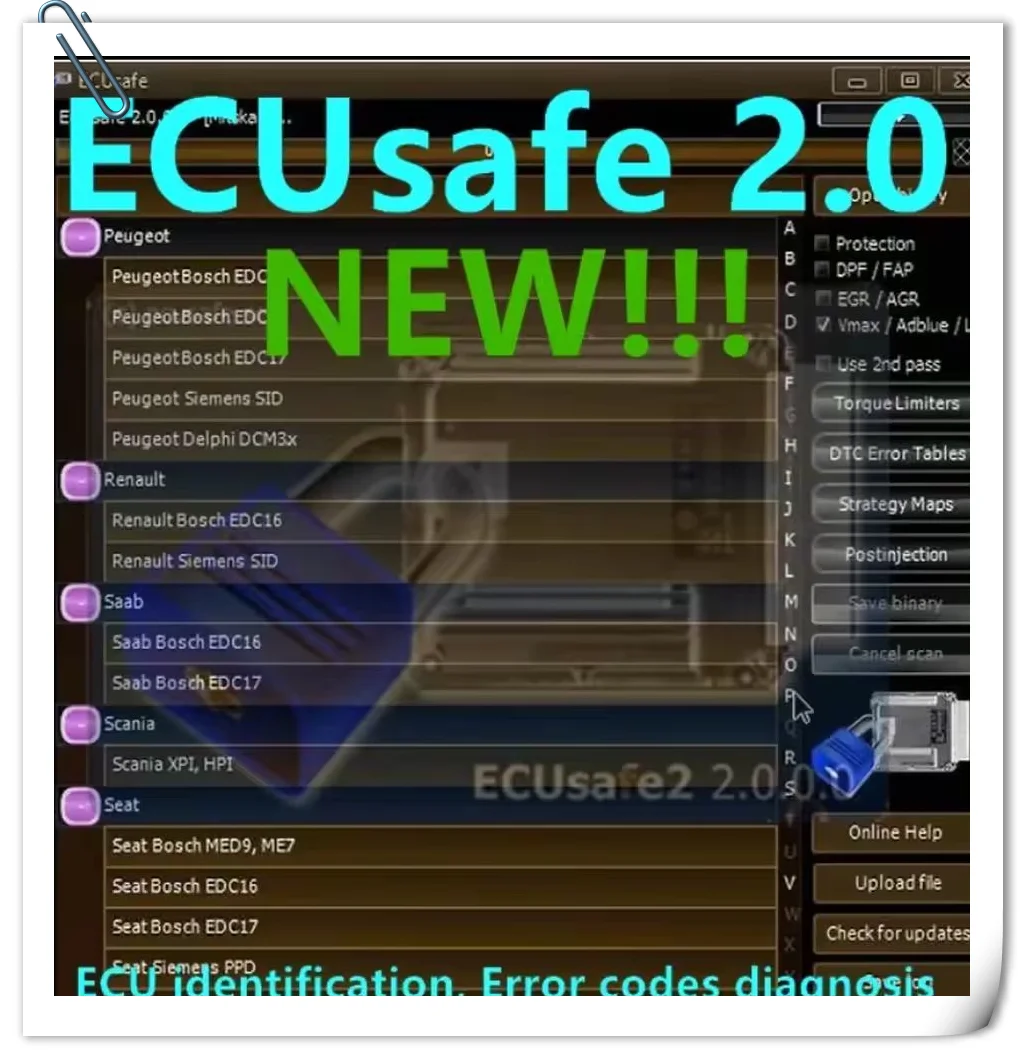 

Diagnostic Tool Diagnostic Tool Software For Car and Trucks ecu programming ECU Safe 2.0 software ECU Safe 2.0