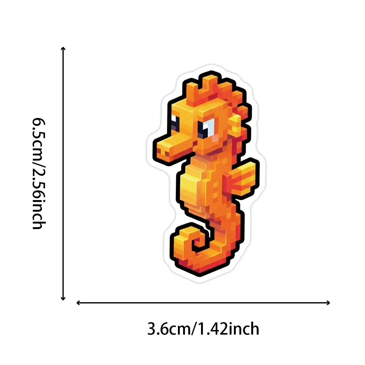 50-Pack Pixel Animal World Stickers Cute Block Animal Waterproof PVC Decals for Journal Stationery Laptop Skateboard Phone Decor