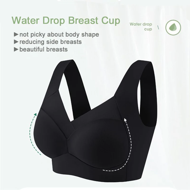 Woman Seamless Push Up Bra Plus Size Sport Bras Female Underwear Woman Ice Silk Underwear No Steel Ring Bra Comfortable Home Bra