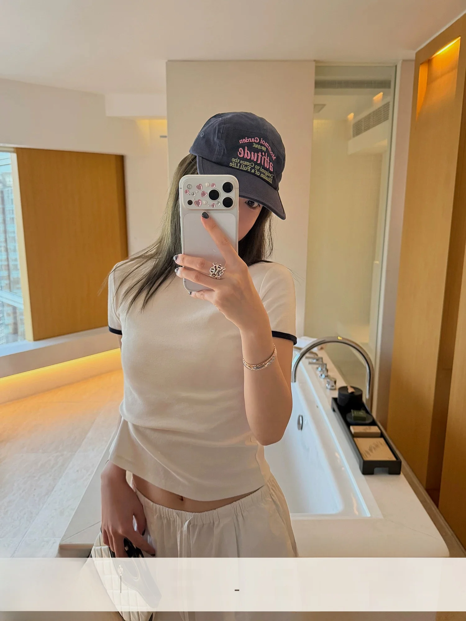 

Color Block Short Sleeve Women's T-shirt Cotton Sensation Shoulder Appropriate Classic American Sportswear Style Basic New