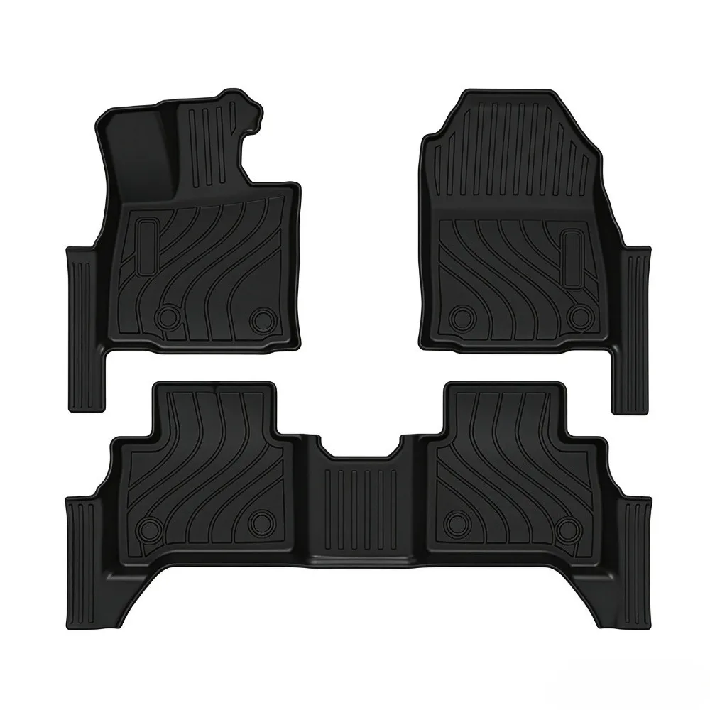Complete set of TPE waterproof floor mats (including door sill coverage) for the 2026 Toyota RAV4 (XA60) LHD petrol version.