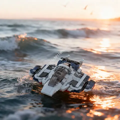 260 pièces MOC Rebel Starfighter Cylon Raider inspiré de Star Battle, blocs de construction de modèle, architecture, cadeau de Noël, jouet pour enfants