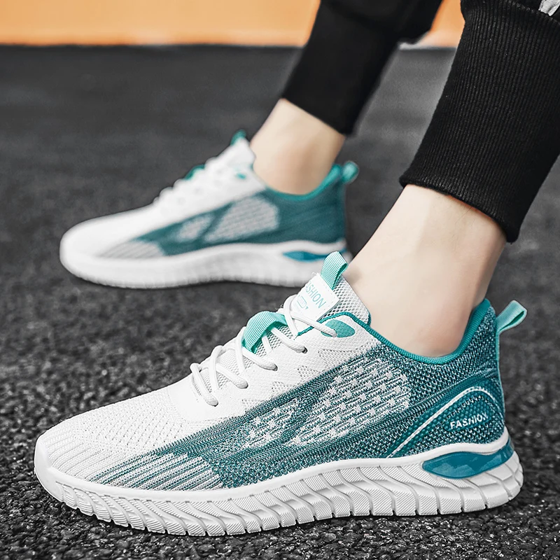 Men's 2025 Large-sized High-quality, Comfortable, Flat, Anti-slip, Breathable Mesh Lace-up Outdoor Casual Sports Shoes