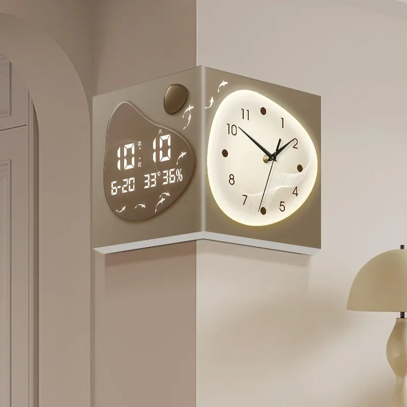 Running digital clock No punching corner clock Electronic clock