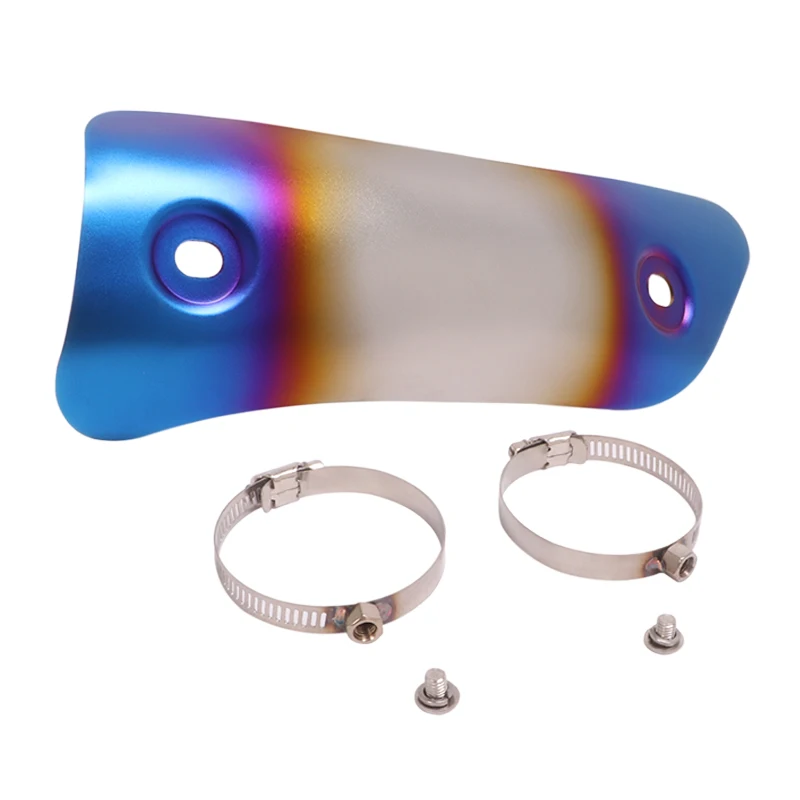 For GSX-R1000 CM300 F750GS R1M Motorcycle Exhaust Mid Link Pipe Heat Shield Cover Fixed Rring Heat Insulation Anti-Scald Muffler view 4