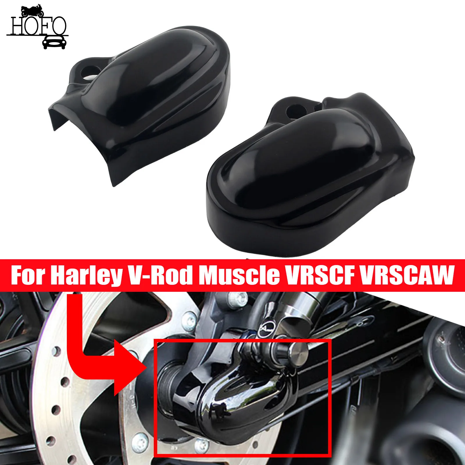 

2Pcs Motorbike Bar Shield Rear Axle Cover Wheel Shaft Cap Side Protector Guard For Harley V-Rod Muscle VRSCF VRSCAW VRSCD