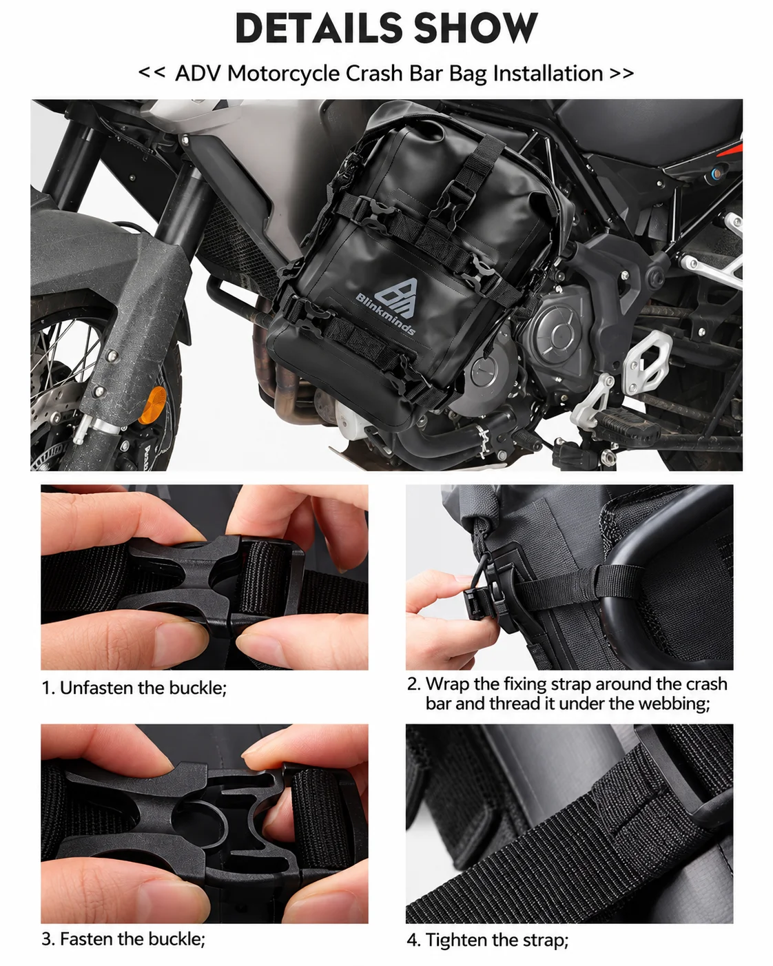 1/2 stücke Wasserdichte Motorrad Crash Bar Tasche Reparatur Werkzeug Platzierung Tasche Für HONDA Suzuki BMW R1200GS Yamaha Motorrad Tasche teile – Detail 9