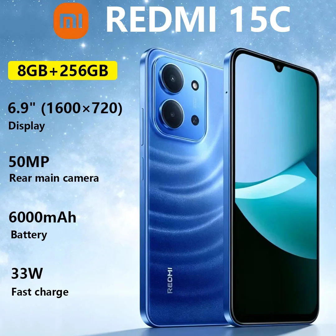 

Xiaomi Redmi 15C Mobile Phone 6.9-inch 120Hz High-refresh Screen 6000mAh Battery 50MP Main Camera High-performance Smartphone