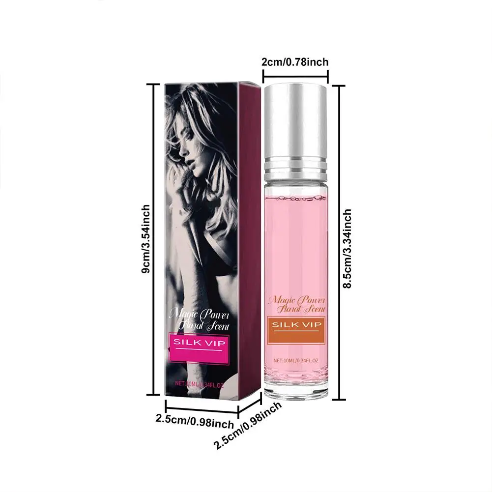 Rodillo de Perfume Floral encantador de 10ml, feromonas para hombres y mujeres, fragancia de rosa, Perfume fresco duradero, bola de aceite esencial corporal