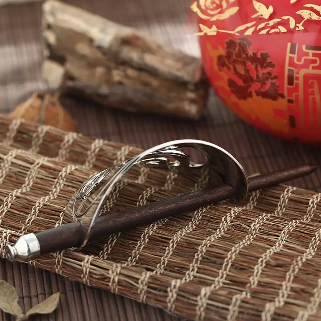 Large Wooden Hair Slide Carved Metal Hair Stick Women’s Headwear for Bridal and Party Hair Styling