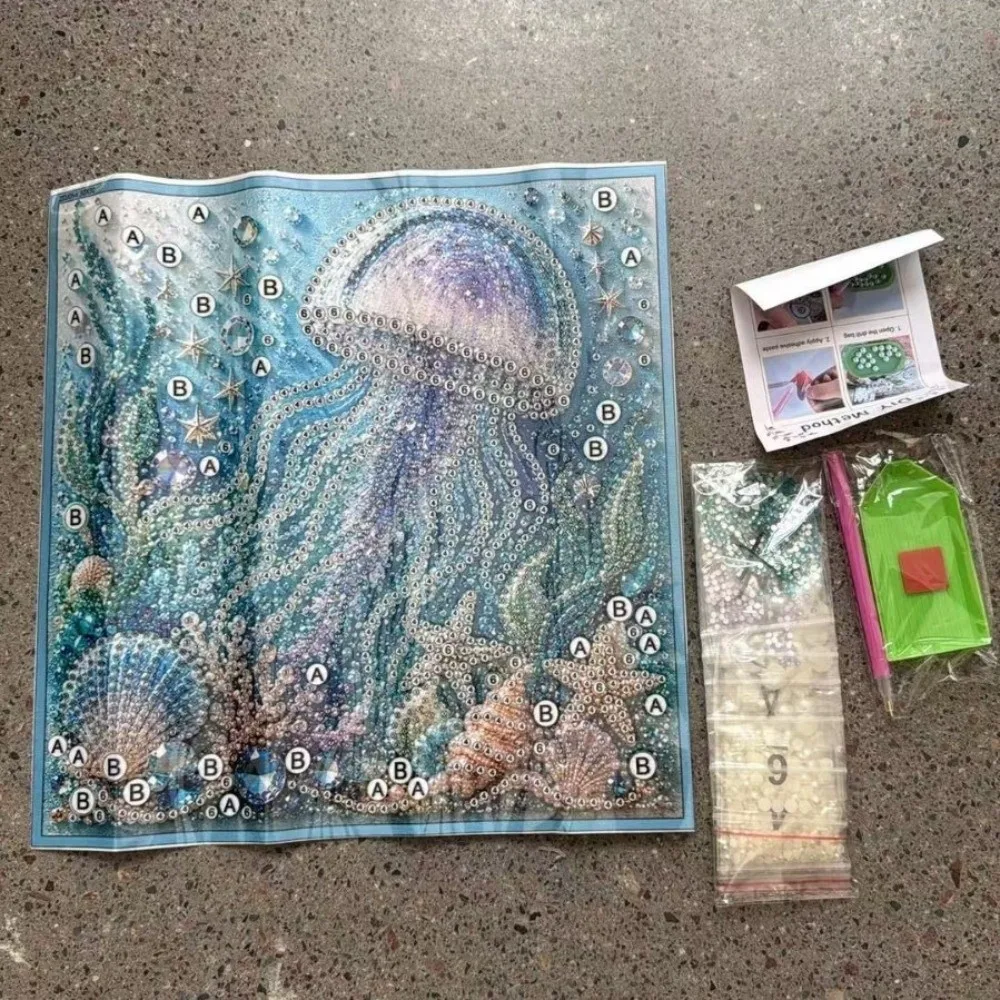 Coastal Style Ocean Theme Pearl Art DIY Kit Sparkling Whale Octopus DIY Pearl Painting Kit Handcraft Durable