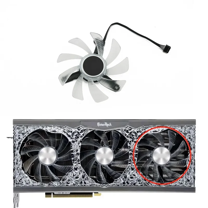 TH9215B2H‑PFC01 4Pin GPU Cooling Fan For Palit RTX3070 3070Ti 3080 3090 3090Ti GameRock Video Card