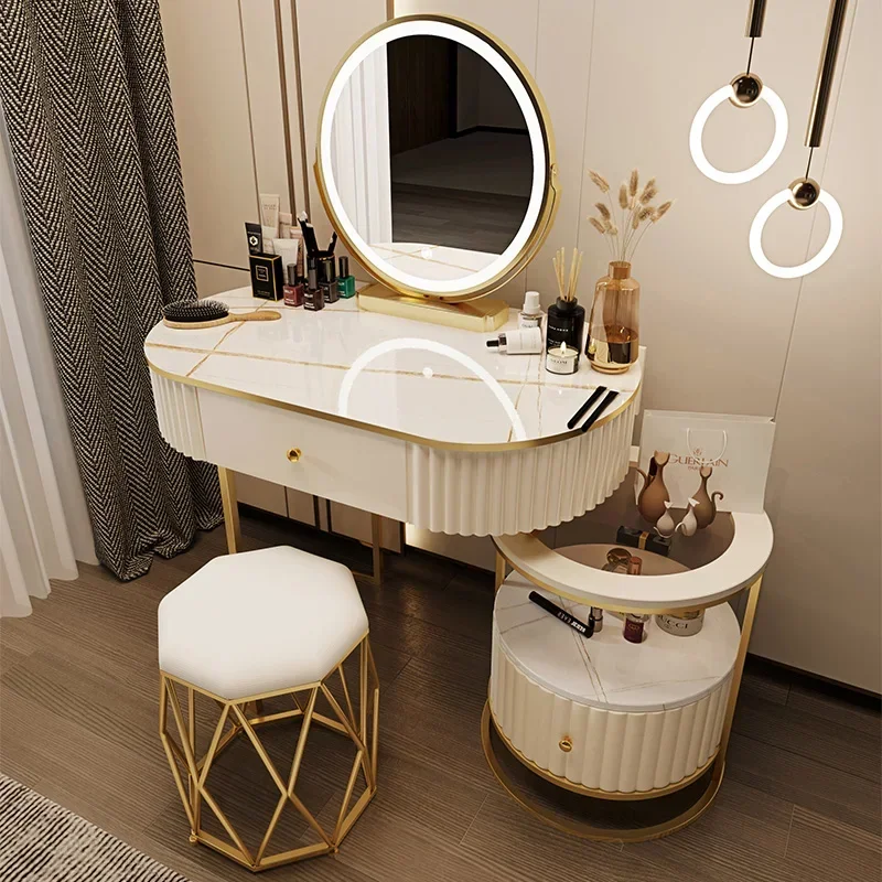 *#k Modern Charm Dressing Table Luxury Nordic Salon Drawer Nordic Dressing Table Mirror Chair Storage Coiffeuse Furniture Makeup