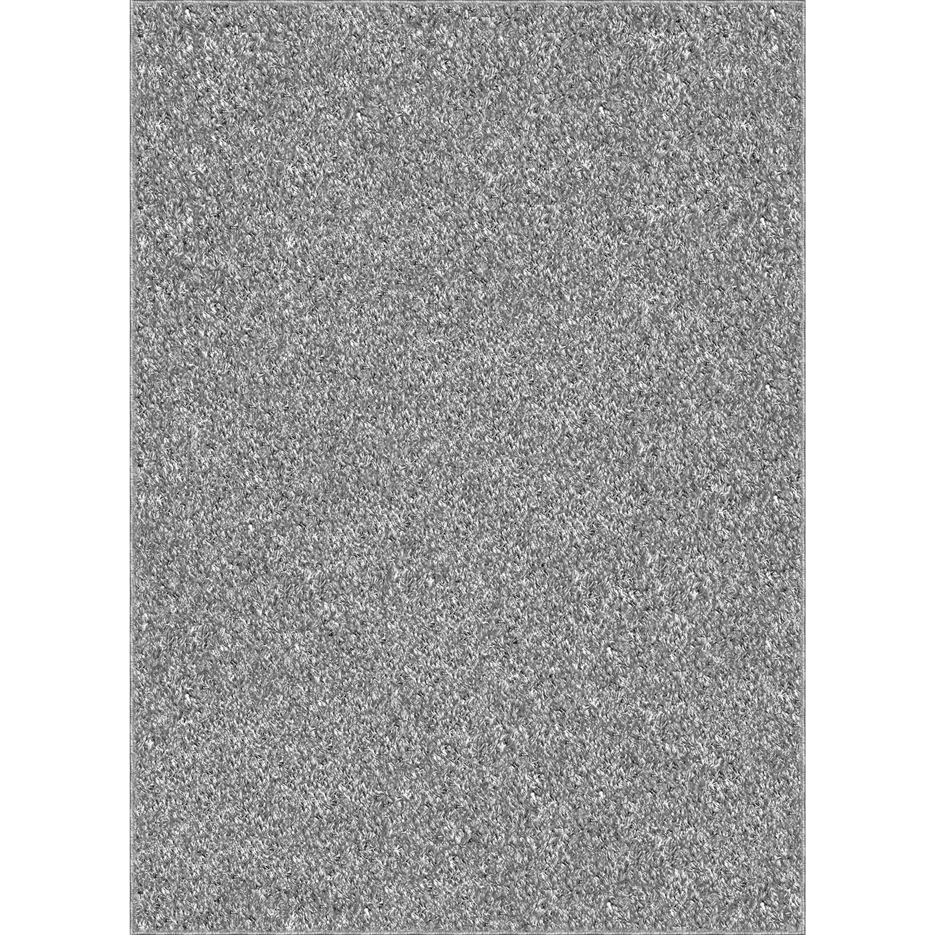 

Microfiber Plush Solid Shag Accent Area Rug, 47 x 65, Gray
