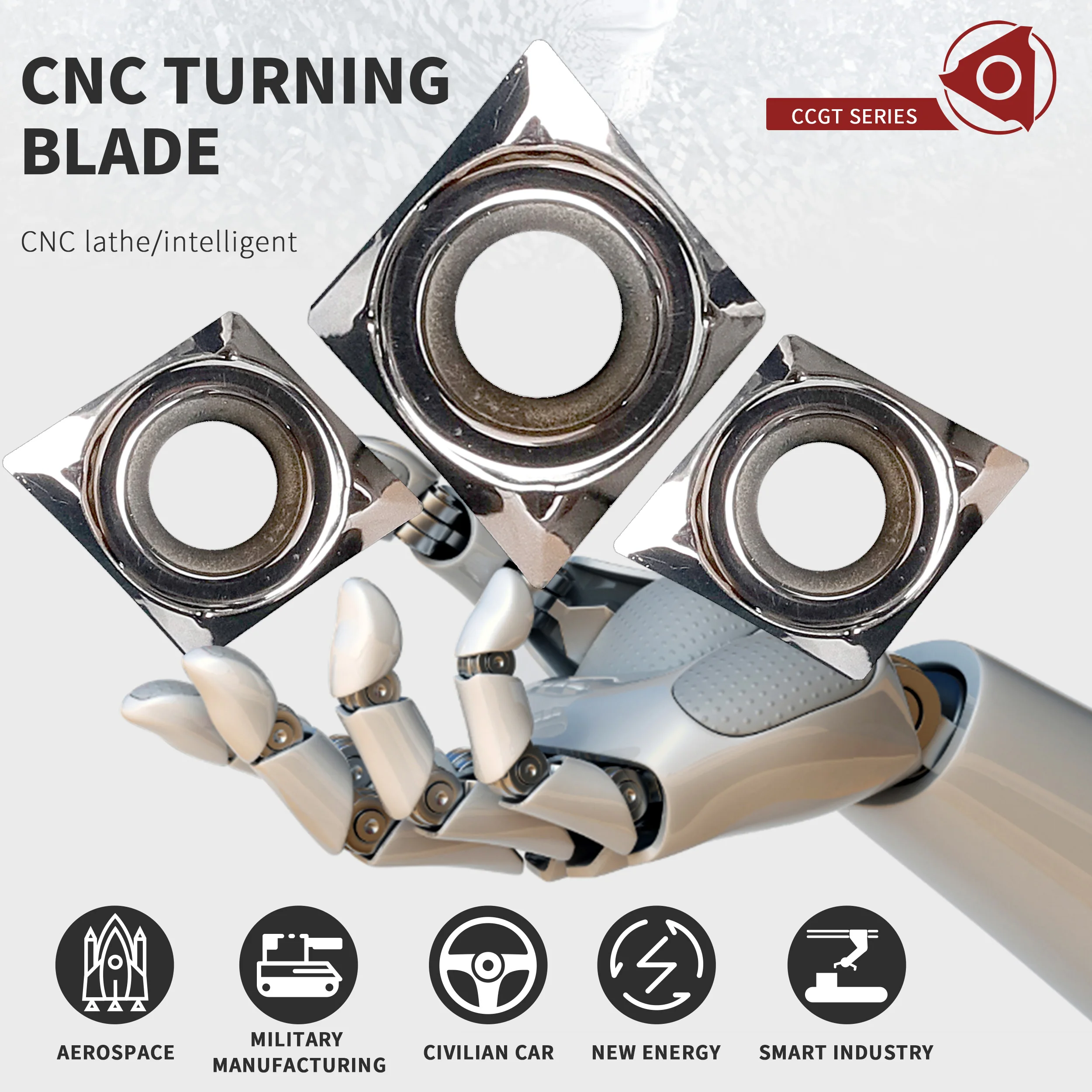 CCGT060202 CCGT060204 CCGT060208-AK H01 High quality Milling insert CNC lathe Carbide insert Aluminum turning tool Cutting blade