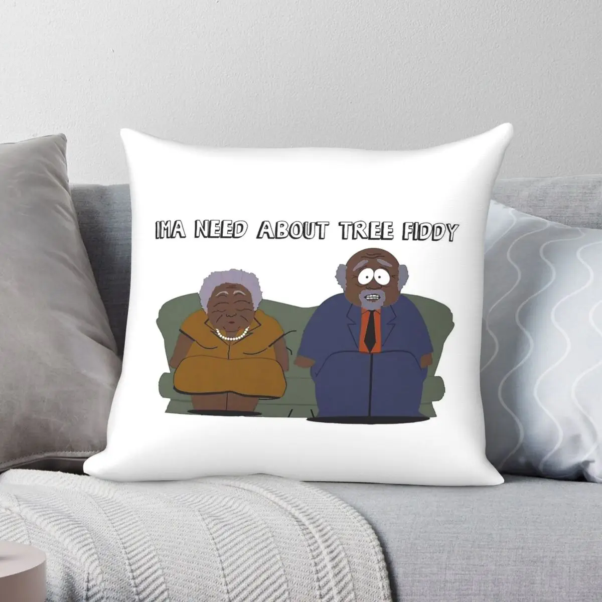 Ima Need About Tree Fiddy Square Pillowcase Polyester Linen Velvet Pattern Decorative Throw Pillow Case Room Cushion Cover 45x45