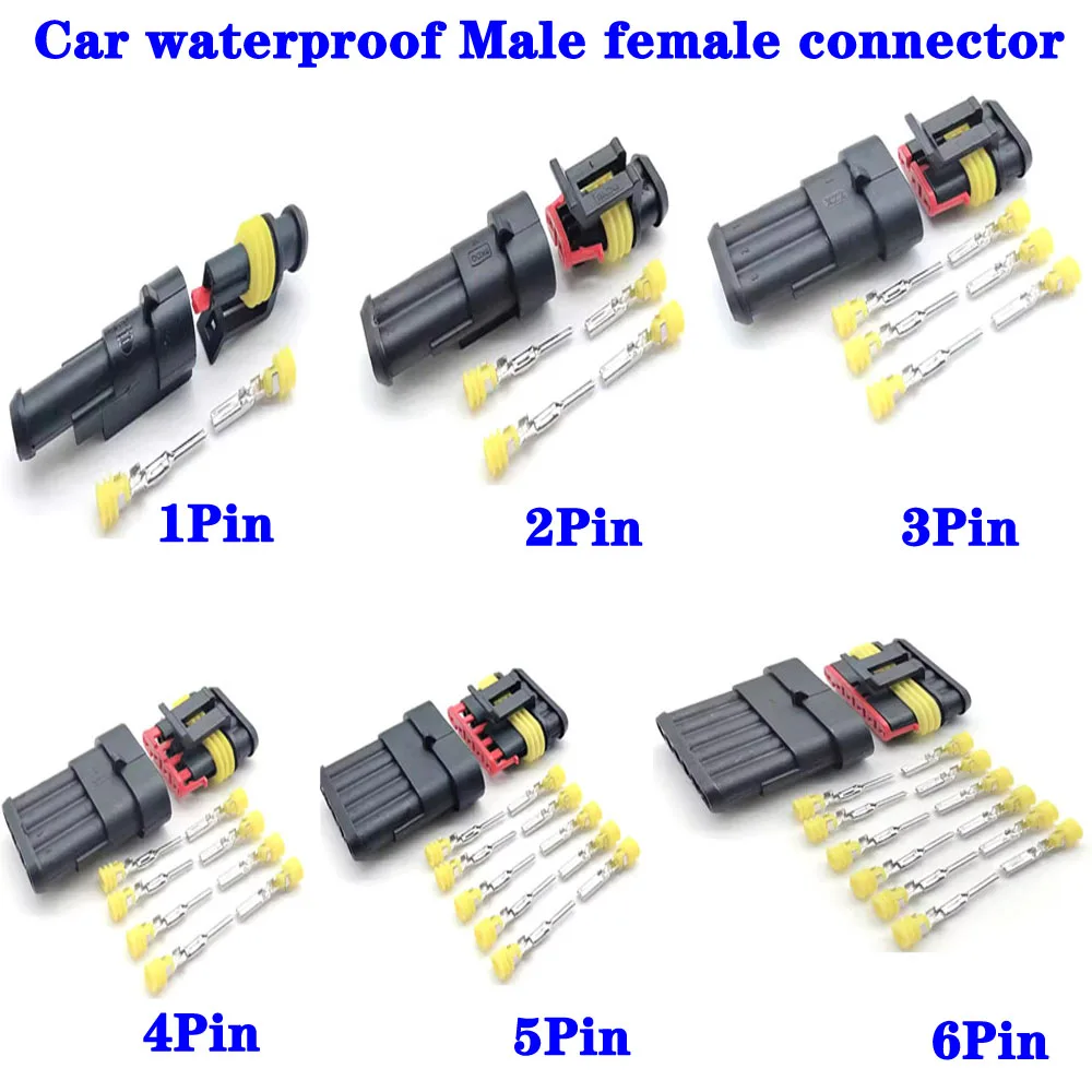 2Pin Cable Wire Connector Plug Super Seal Waterproof Electrical Wire Connector Plug for Car Waterproof Connector