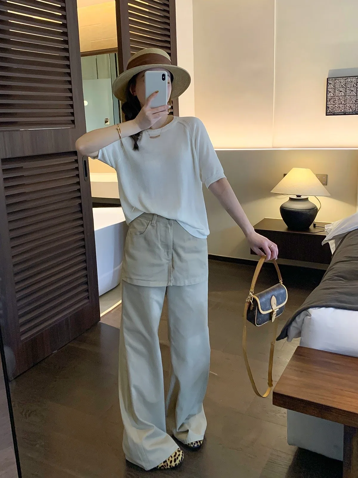 

High Waist Wide Leg Casual Pants Women's Fashion Design Patchwork Floor-Length Trousers Spring 2026 Korean Style Commute