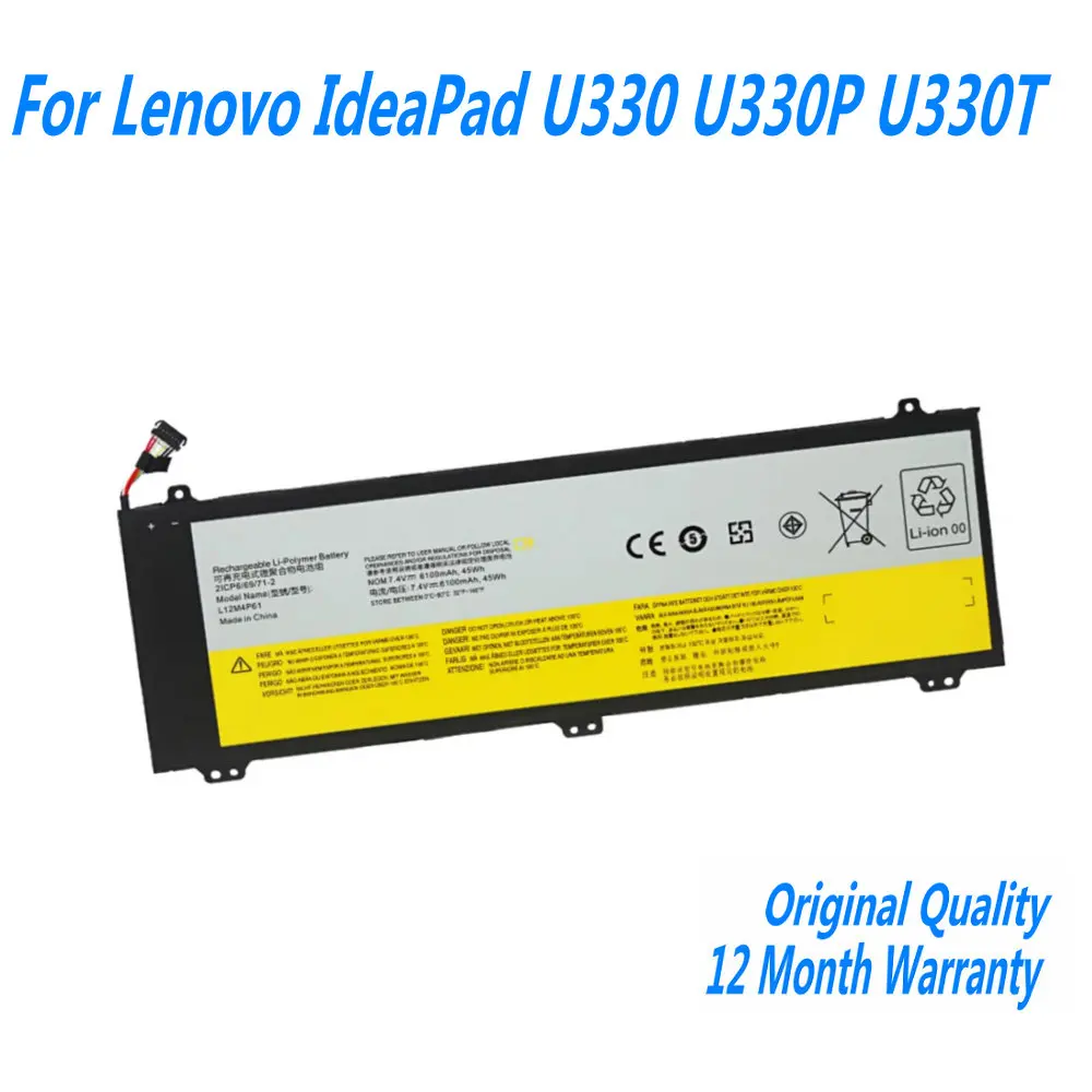 Baru 7.4V 45WH Battery Battery baterai Laptop untuk Lenovo IdeaPad U330 U330P U330T 6100mAh