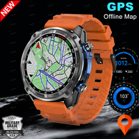 2025 NEW GPS Smart Watch with Offline Maps 4GB Memory Video Player Military Sports Smartwatch Men 30m Swimming Waterproof AMOLED