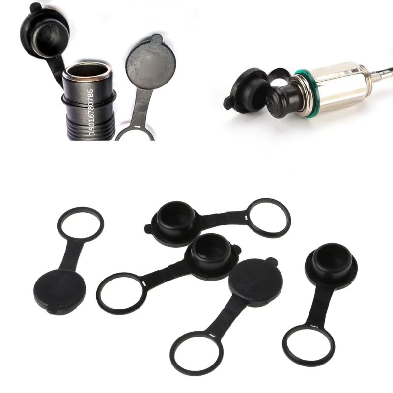 5Pcs Car Cigarette Socket Cover Dustproof Waterproof 12V Outlet Lid