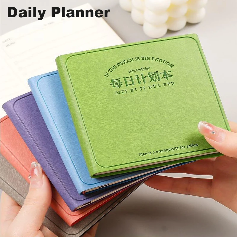 Pocket Budget Planner, A6/Square Mini Size Self-fill Date Diary Portable Organizer Agenda Journal to Track Goals Tasks cuadernos