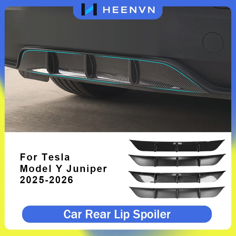 Heenvn Für Tesla Model Y Juniper 2025-2026 Hecklippen-Spoiler-Schutz Stoßstangen-Diffusor Sport-Karosserie-Kit Außenzubehör