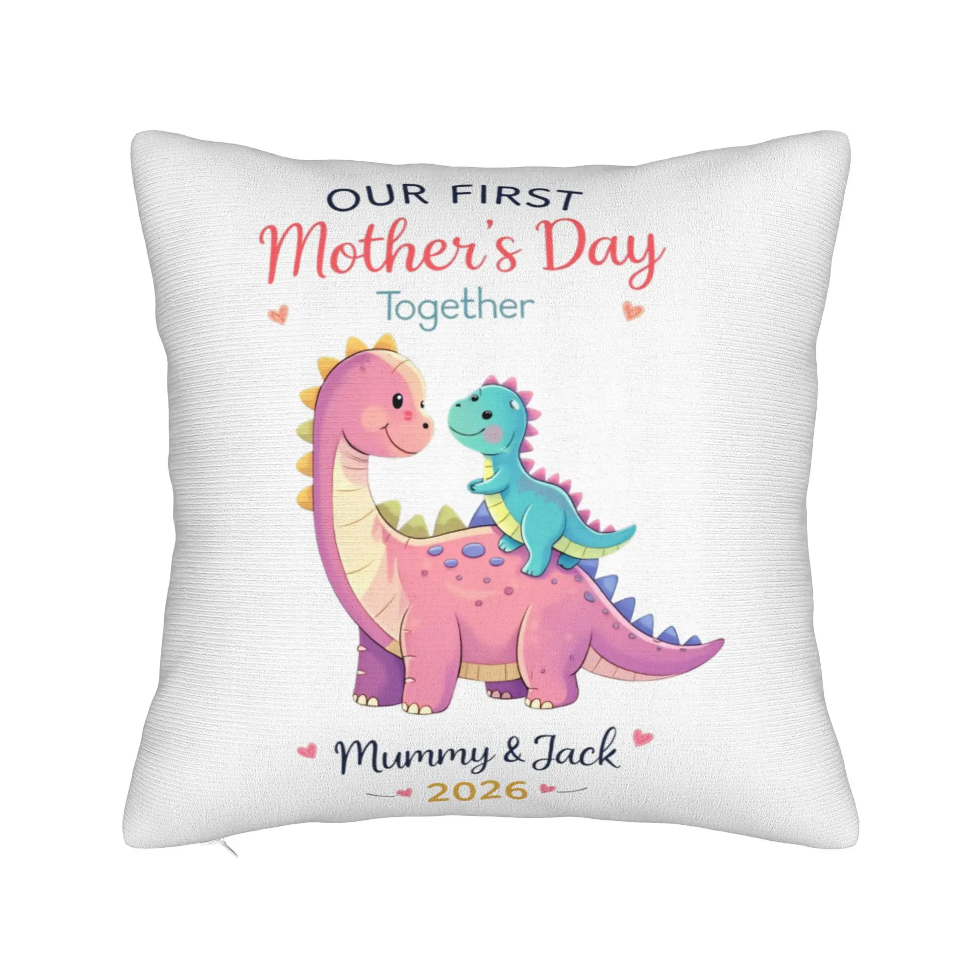 Our First Mothers Day Together Pillow Case  Graphic Pillow Cover Vintage Cushion Cover For Sofa Home Decoration