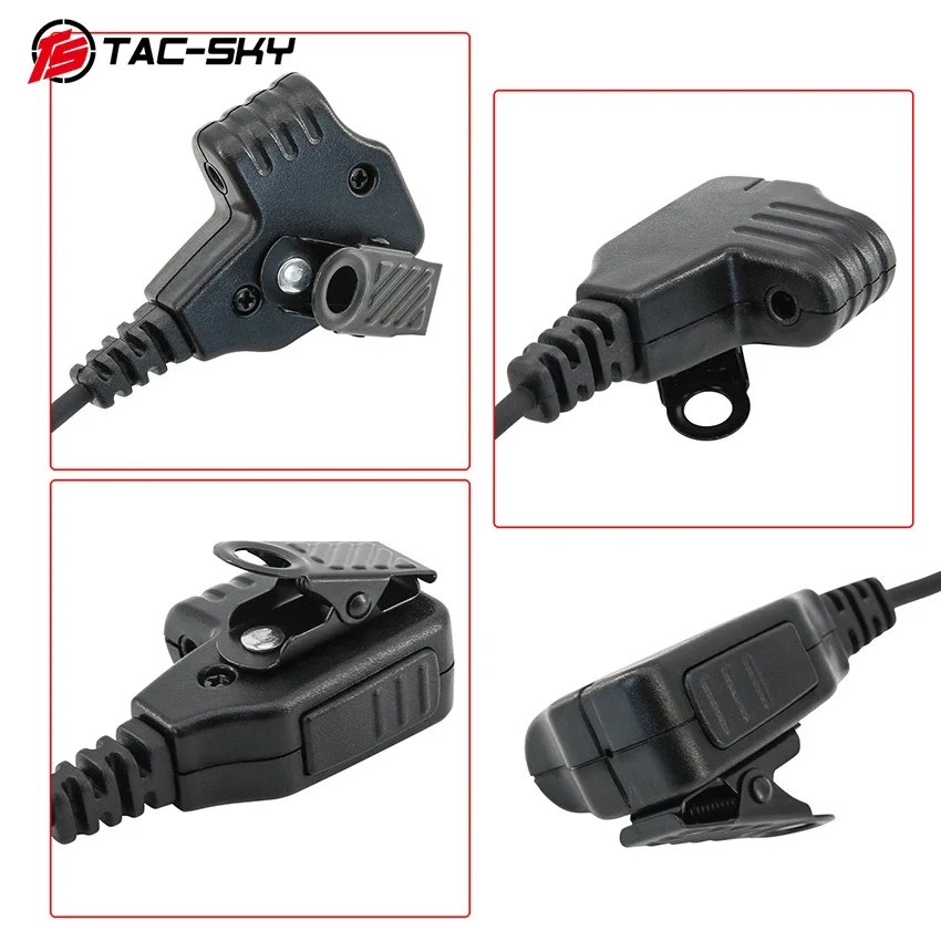 TAC-SKY Motorola 2-Pin Plug to 3.5mm Microphone Adapter,for Walkers Razor /Impact Sport Headset and Motorola 2-Pin Walkie Talkie