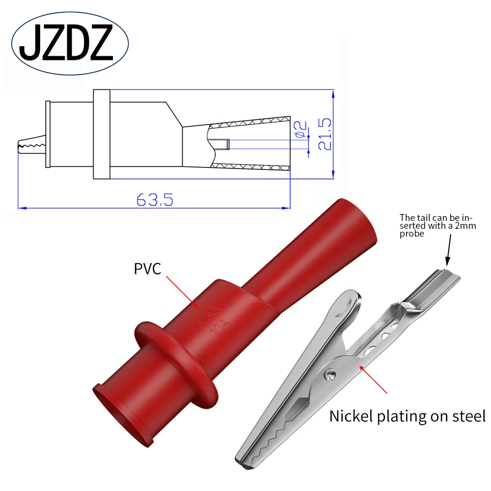 JZDZ18pcs Electrical Multimeter Test Leads Set with Alligator Clips Test Hook Test Probes Lead Professional Kit 1000V 20A JT0088