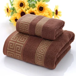 2-piece set of squares, 1 towel+1 towel, thickened absorbent set for showering, no shedding of fluff