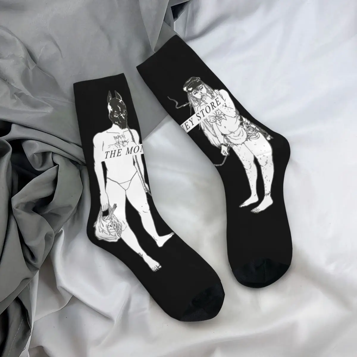 Retro Death Grips The Money Store Cover Basketball Socks Polyester Long Socks for Women Men