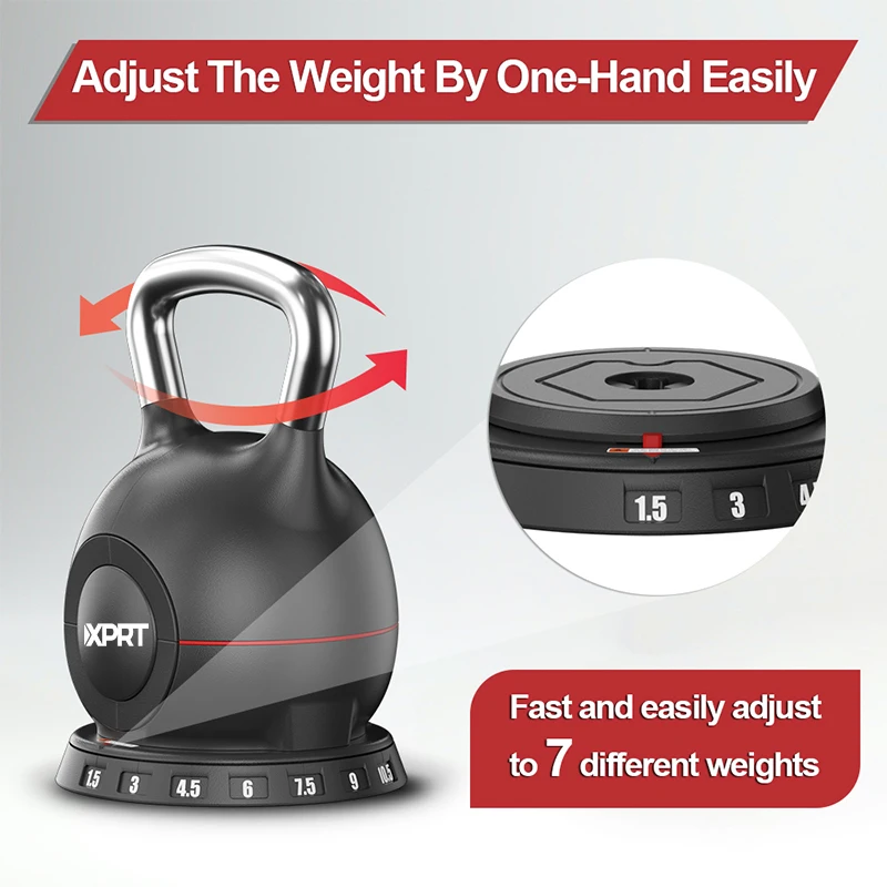 10.5Kgs 23Lbs for Home Use Space and Money Saving Design Portable All-in-One Adjustable Kettlebell Gym Equipment