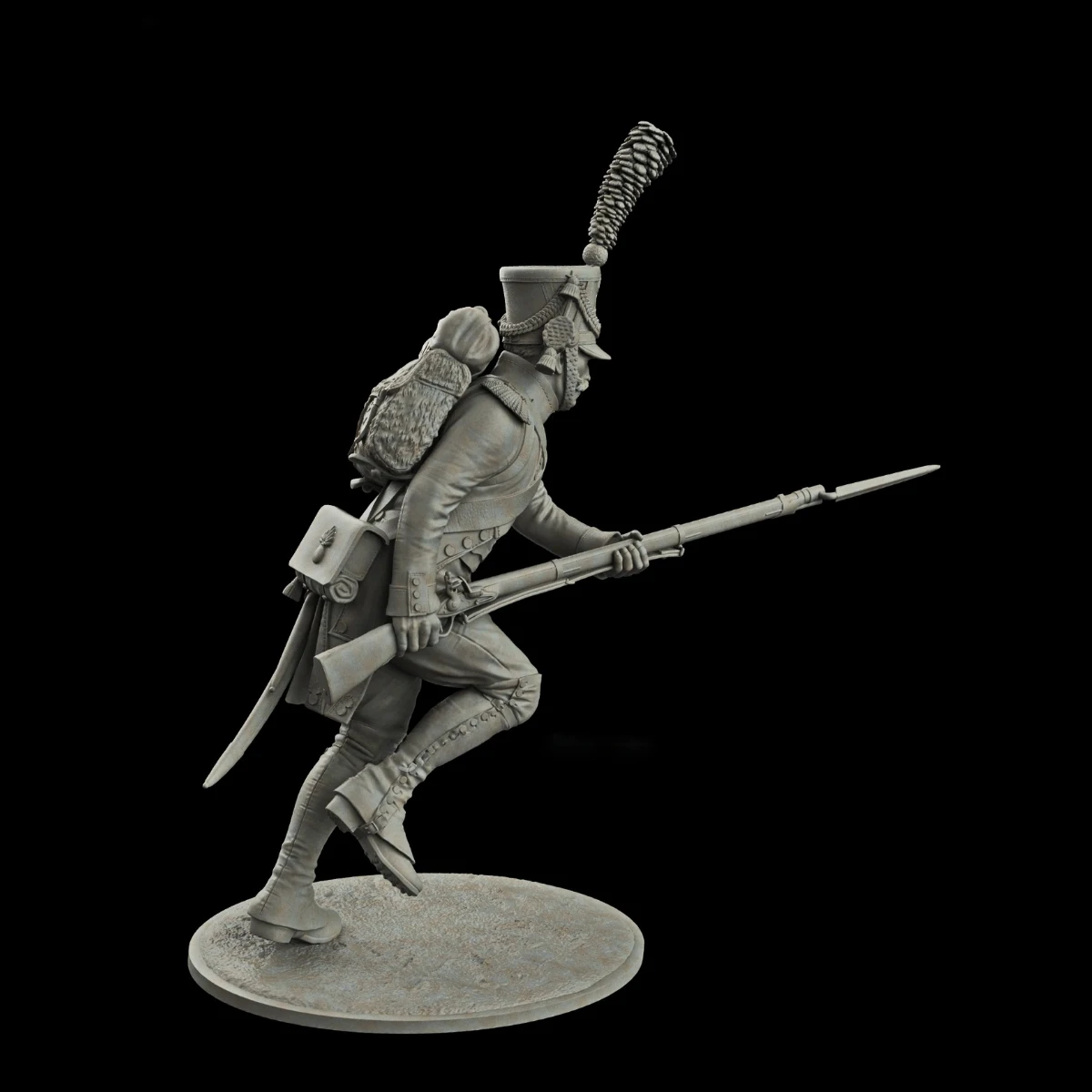 Kit de modèle de figurine non peinte en résine de 75mm, thème militaire, grenadier d'infanterie de ligne française, GK non assemblé et non peint