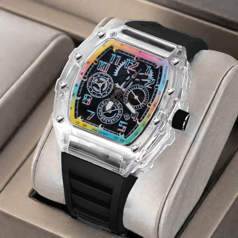 

UTHAI CQ261 New Leisure Sports Fully Automatic Quartz Watch Night Glow Men's Watch with Seven Color Clocks