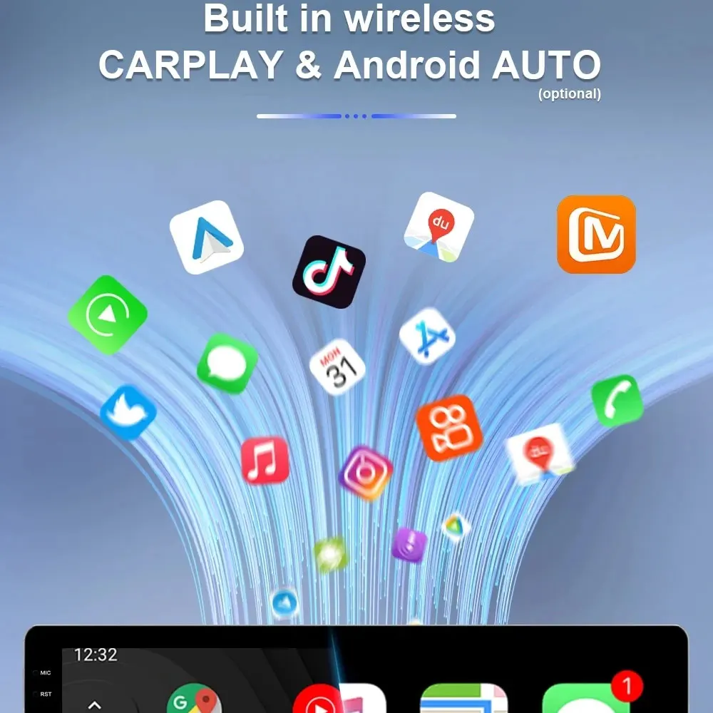 Carplay أندرويد 15 راديو السيارة الوسائط المتعددة مشغل فيديو لتويوتا كامري 7 XV 40 50 2006-2011 الملاحة نظام تحديد المواقع رئيس وحدة واي فاي BT 2din