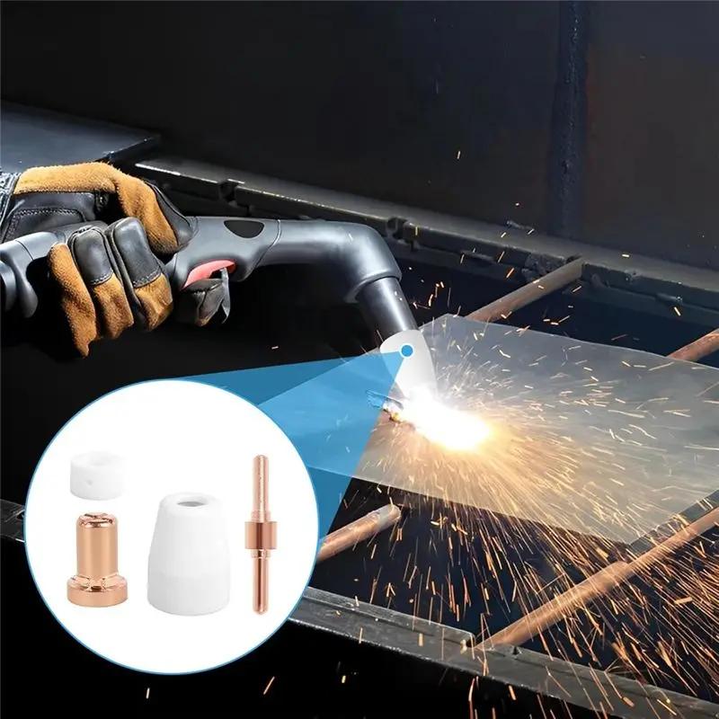 50PCS PT-31 Plasma Cutter Tips Fits CUT-45 CUT-50 CT-312 MIG205MP, Plasma Cutter Consumables with Plasma Cutter Torch