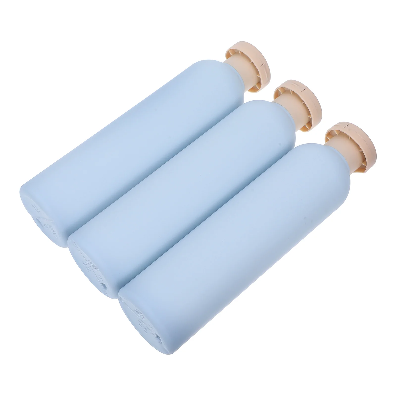 

3pcs Shampoo Conditioner Bottles Travel Bottles Travel Size Leak Proof HDPE Plastic Lotion Dispenser Refillable Blue