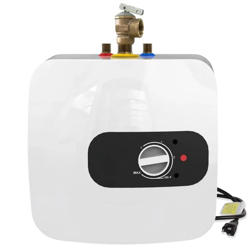 8-Gallon Mini Electric Tank Water Heater 120V Under-Sink Wall or Floor Mount with Plastic Housing for Home and