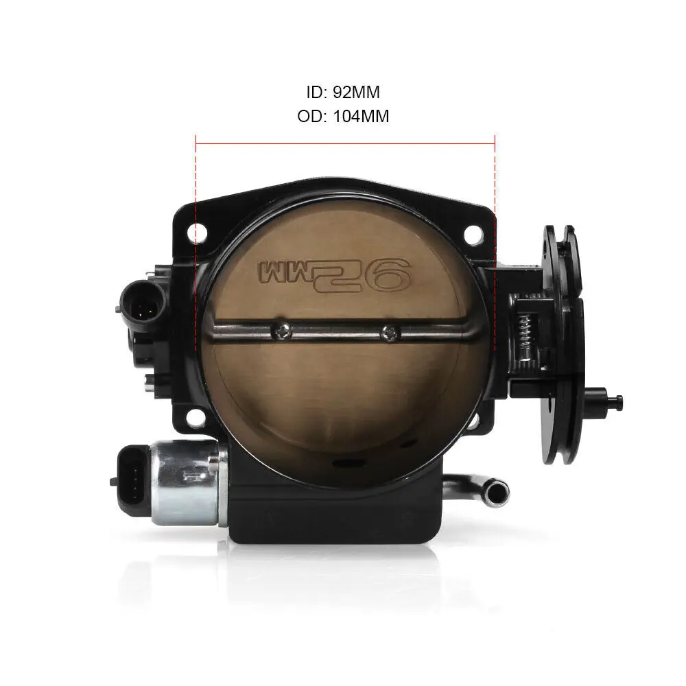 Corpo farfallato da 92 mm + piastra adattatore IAC TPS per Chevy GM Gen III LSX LS LS1 LS2 LS7