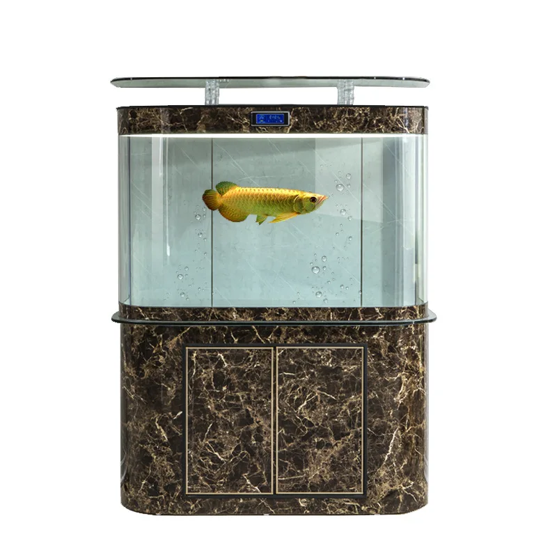 

Light luxury automatic filter living room household medium and large water-free glass goldfish tank