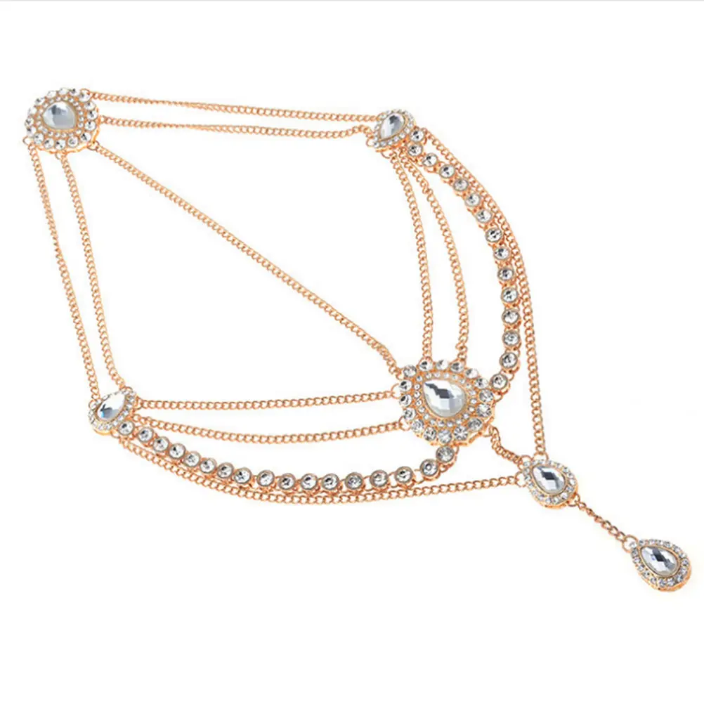 

Elegant Rhinestone Tassel Headband Hair Accessories Women Girls Wedding Party Prom Banquet Daily Wear Chain Headdress Headwear