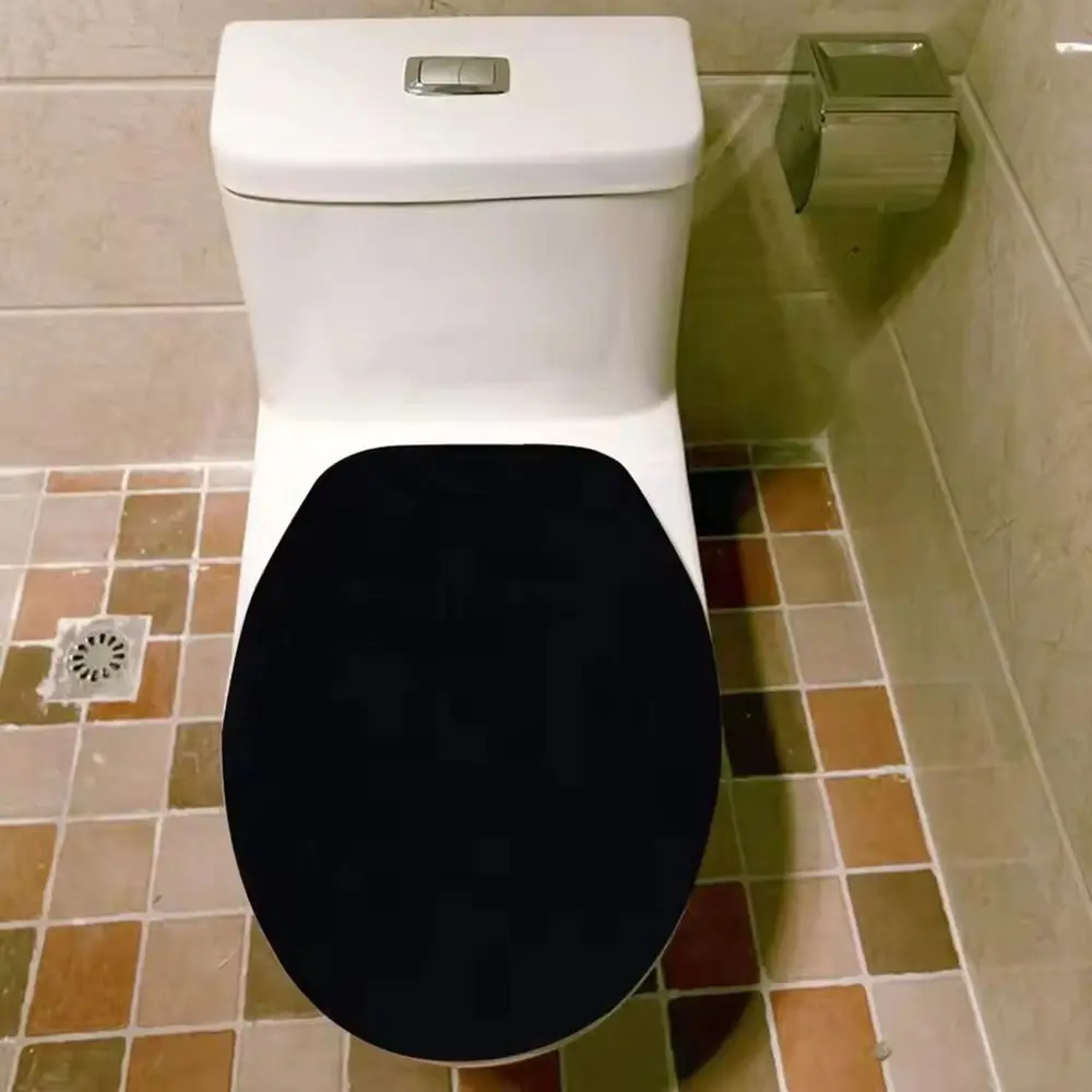 Soft Toilet Lid Cover Dustproof Washable Toilet Lid Protective Sleeves Wear Resistant Non-slip Stretch Toilet Seat Cover