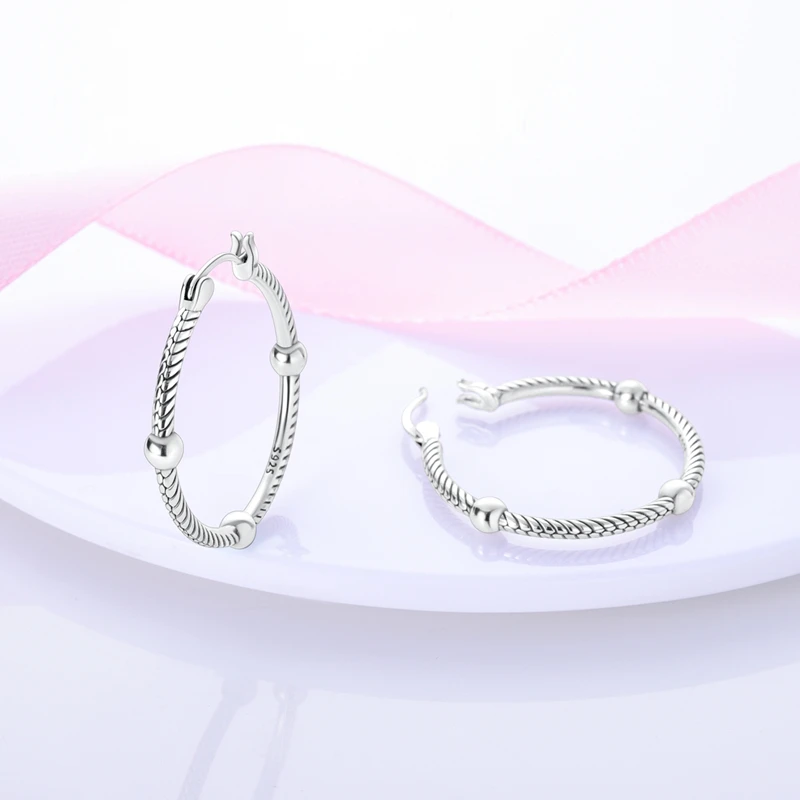 925 Sterling Silber Multi  Stilvolle Hoop Huggie Ohrringe für Frauen, Blaue Klare CZ, Vintage-Texturierter Muster, Alltagsschmuck für Partys – Detail 33