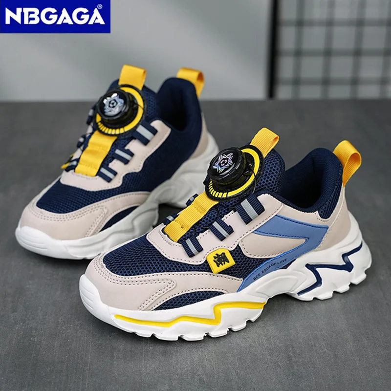 Kids Shoes Boys Running Sport Shoes Trainer Sneakers Big Children Breathable Mesh School Shoe Soft Sole Casual Walking Tenis