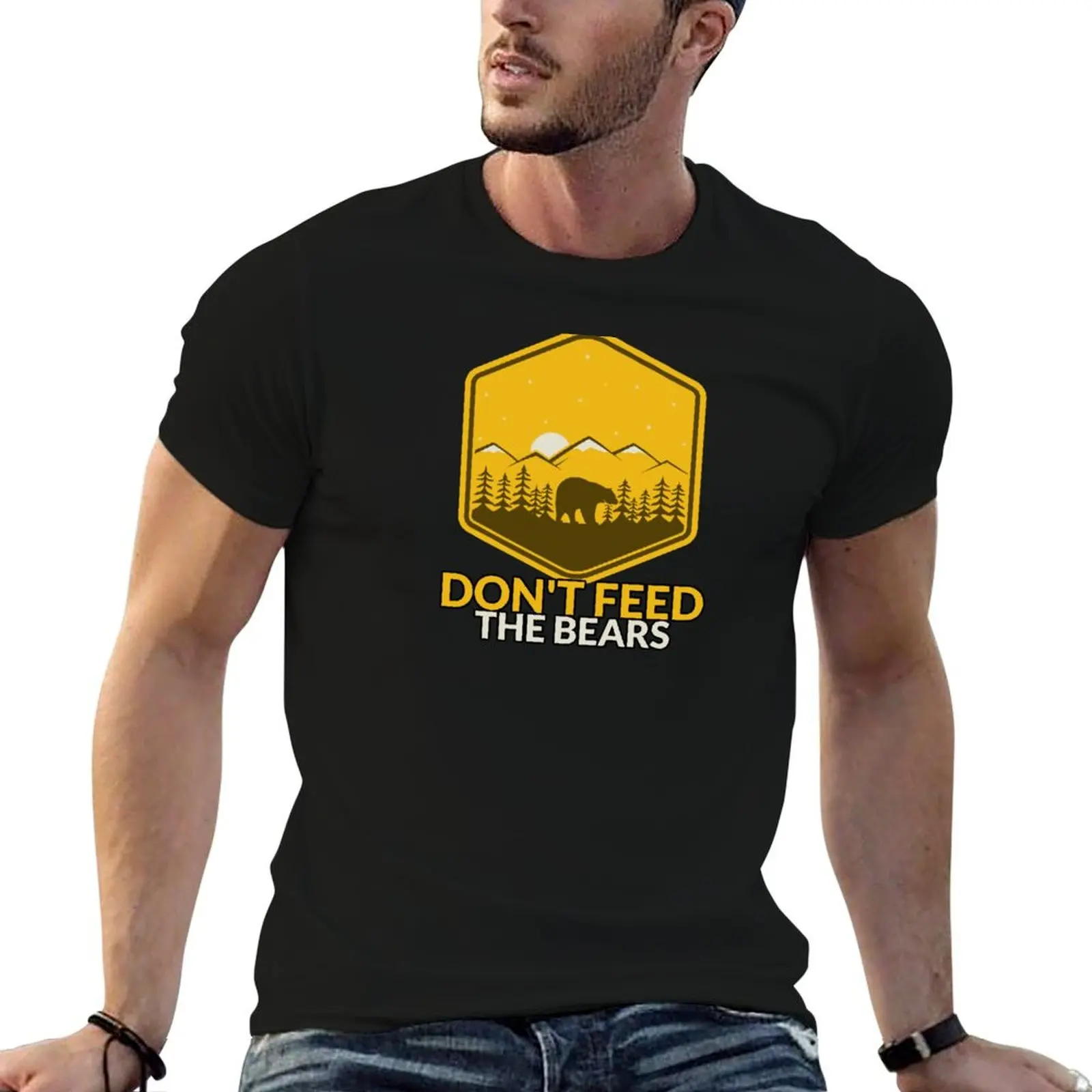 Don't Feed the Bears - Save the Animals T-Shirt customs plus size clothes men t shirts high quality