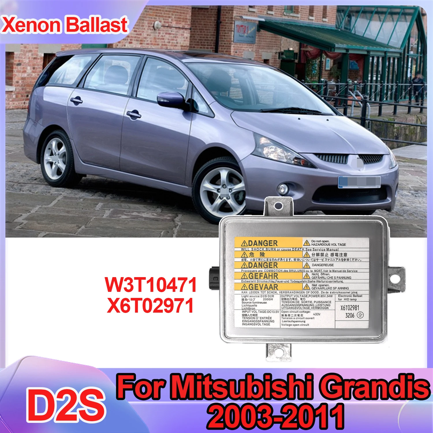 D2R D2S HID Xenon Headlight Bulbs Ballast Igniter Control Unit W3T10471 X6T02971 for Mitsubishi Grandis 2003-2011 Xenon Ballast
