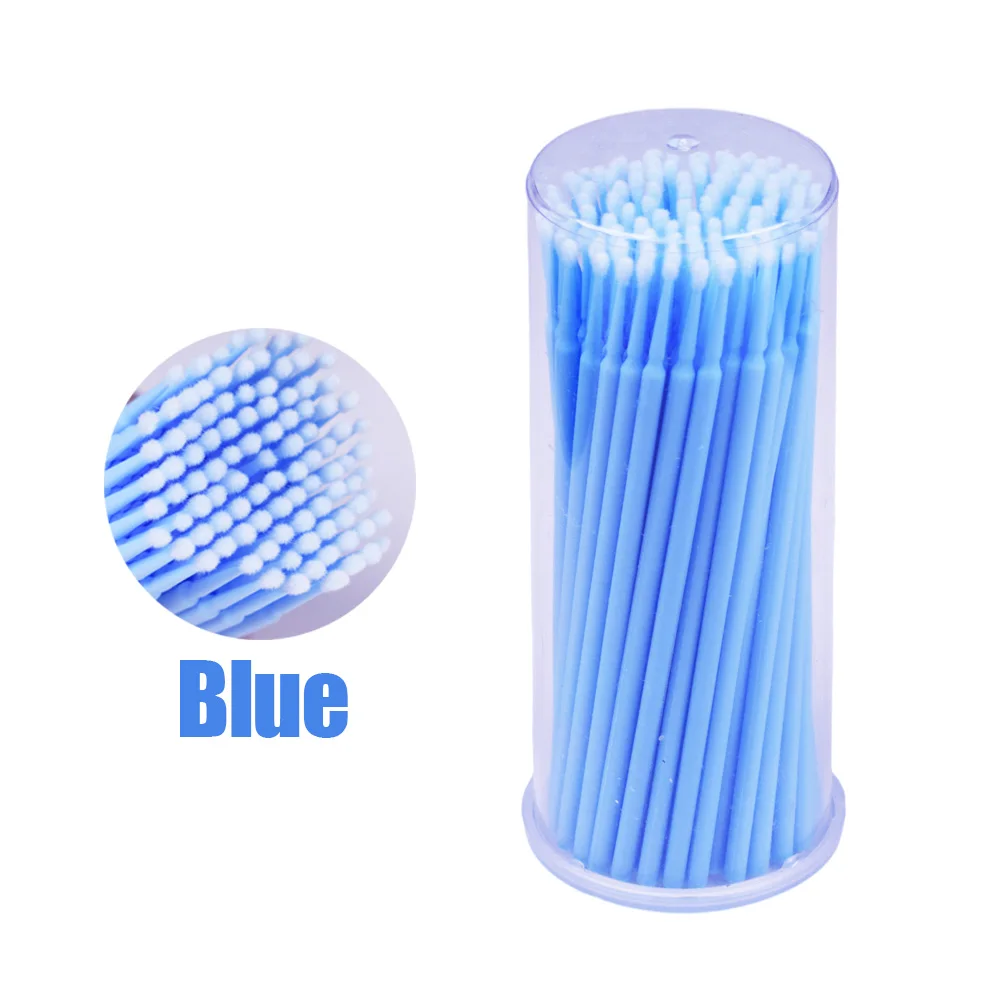 100Pcs/pack Durable Micro Disposable micro brush Individual Lash Removing Tools Swab Micro brushes Eyelash Extension Tools